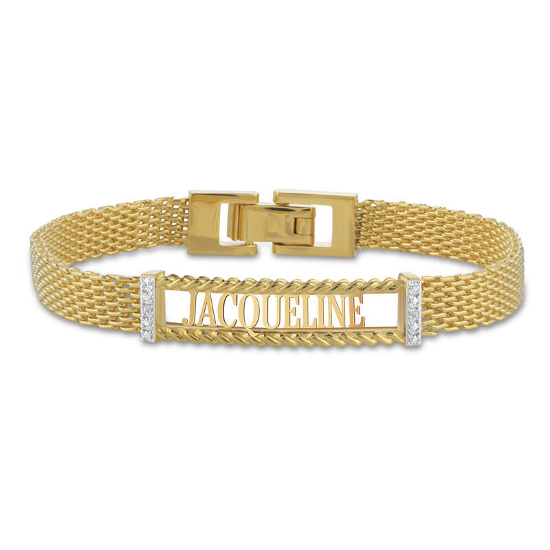 Gepersonaliseerde diamanten armband